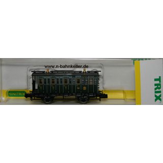 Minitrix 13701 Bayr. Post-Pers.Wagen C 2achs. grün NEU