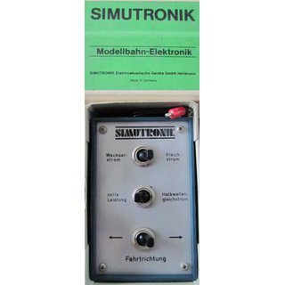 Simutronik 92001 Simutronik-Fahrtrichtungsumschalter und Gleichrichter mit Halbwellen-Rangiergang NEU OVP