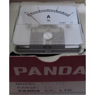 Panda PA-50P 3A Ampermeter Einbau Drehspulenanzeige  NEU OVP