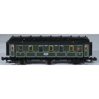 Minitrix 13161 Schnellzugwagen, C3ü bay94, 3.Kl. grün 3achs. neuwertig ohne OVP