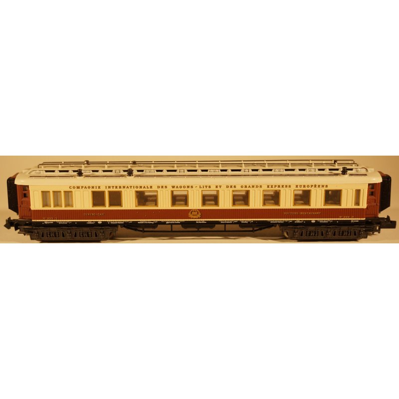 Wagon à Bagages Minitrix N 13182 CIWL Orient-Express Illuminé - Échelle 1:160 - Occasion En Excellent état