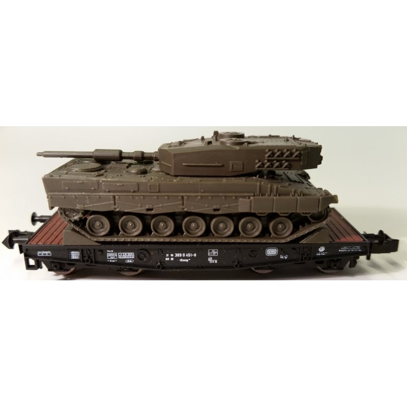 Roco Db Flachwagen Beladen Mit Panzer Leopard Ohne Ovp