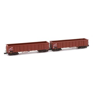 Hobbytrain 23402 Offene Güterwagen-Set 2-teilig Bauart Eanos X-052 der DB AG Minden Siegen NEU