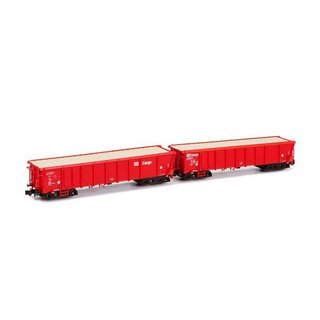 Hobbytrain 23413 Offene Güterwagen-Set 2-teilig Bauart Tamns DB Cargo rot  NEU