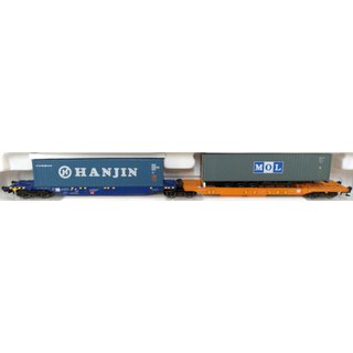 Hobbytrain 23750-9 Containertragwagen Sdggmrs744 PAPAGEI Hanjin Neu