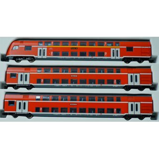 Minitrix 15824 Doppelstockwagen Set 3tlg neuwertig OVP