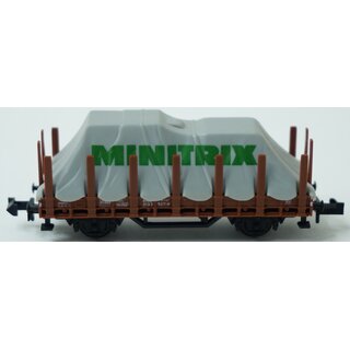 Minitrix 51 3266 00  DB Rungenwagen mit Plane: "Minitrix" OVP