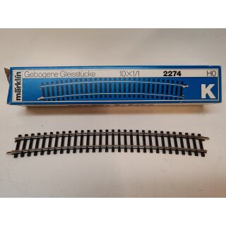 Märklin 2274 K-Gleis gebogen Länge 14° 26 als Gegenbogen der Weiche 2272 und 2273 NEU