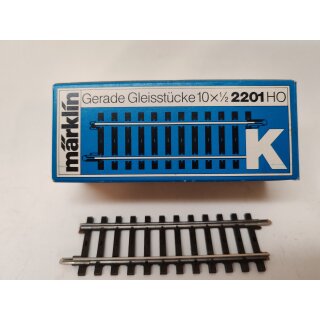 Märklin 2201 K-Gleis Länge 1/2 = 90 mm - halbes gerades Kunststoffgleis neu