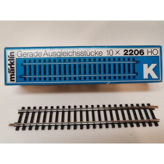 Märklin 2206 K-Gleis  Länge 168,9 mm.- entspricht Weichenlänge 2262, 2263, 2265 und 2266 mm neu