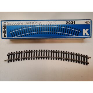 Märklin 2233 K-Gleis gebogen Länge 1/2 = 15° im Radius 1 = 424,6 mm NEU