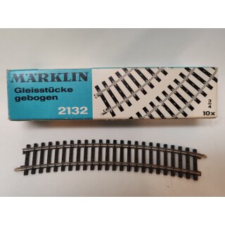 Märklin 2132 K-Gleis gebogen Länge 3/4 = 22° 30 im Radius 2 = 424,6 mm Neuwertig