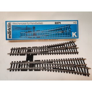 Märklin 2171 K-Gleis Weichenpaar neuwertig OVP