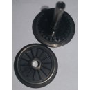 Radsatz 15.2 mmZ Radsatz schwarz mit Zahnrad Speichenrad Neu