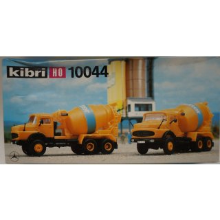 Kibri 10044 Bausatz Modellfahrzeug 2x LKW Betonmischer Kurzhauber Fahrmischer  NEU OVP