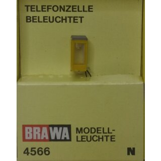 Brawa 4566 Telefonzelle, beleuchtet NEU