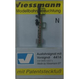 Viessmann 4416 N Licht-Ausfahrsignal mit Vorsignal NEU