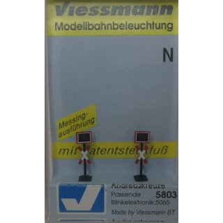Viessmann 5803 N Andreaskreuze, 2 St&uuml;ck ohne Blinkelektronik NEU