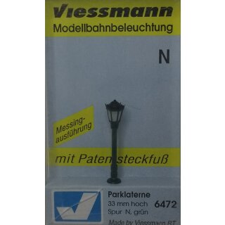 Viessmann 6472 N Parklaterne gr&uuml;n H&ouml;he: 33 mm NEU