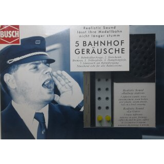 Busch 5760 Realistic Sound: Am Bahnhof 5 Ger&auml;usche NEU