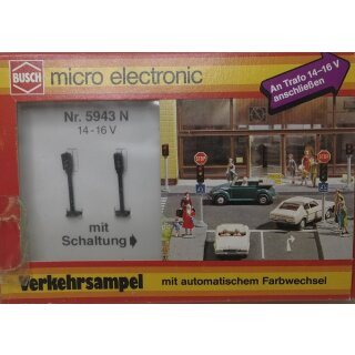 Busch 5943 Verkehrsampel mit Schaltung Spur N NEU