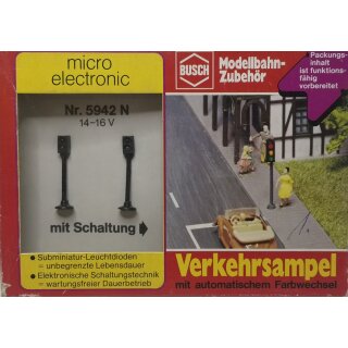 Busch 5942 Verkehrsampel mit Schaltung Spur N NEU
