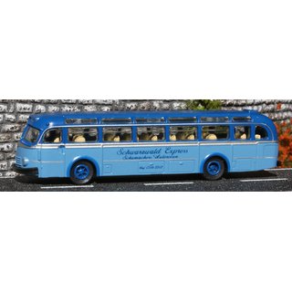 Lemke LC 3501 MB O 6600, Omnibus "Schwarzwald Express" mit Dachfenster, blau