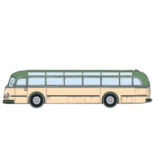 Lemke LC 3502 MB O 6600, Omnibus mit Dachfenster, beige/grün